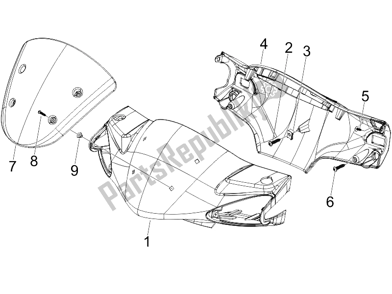 Toutes les pièces pour le Couvertures De Guidon du Piaggio Liberty 50 2T Sport 2006