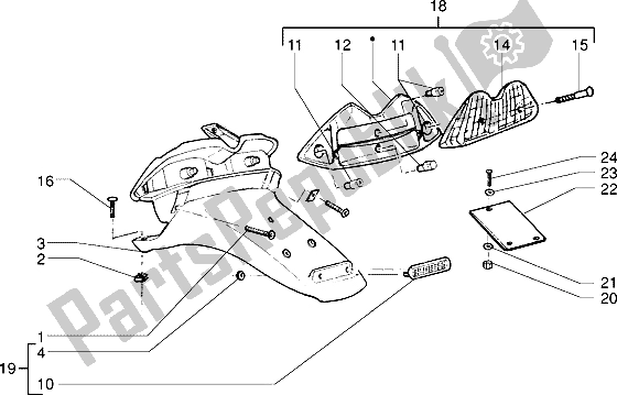 Tutte le parti per il Fanale Posteriore del Piaggio Skipper 150 1998