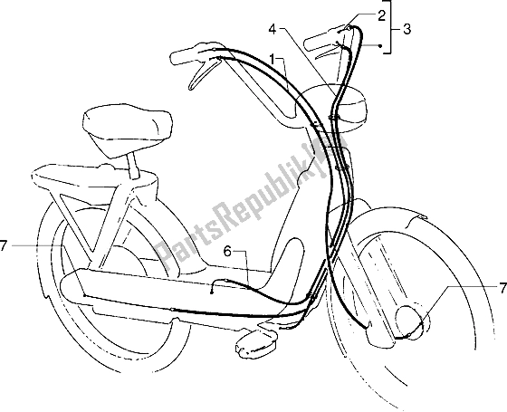 Alle onderdelen voor de Transmissies van de Piaggio Ciao M Y 99 1995