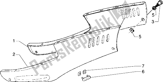 All parts for the Lower Side Panels of the Piaggio Hexagon GTX 180 1999