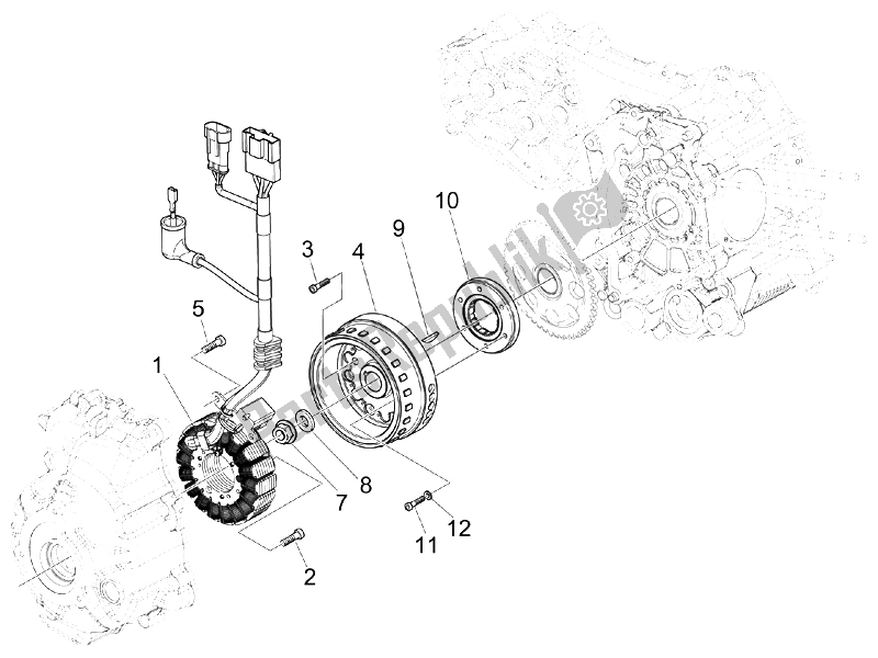 Todas las partes para Volante Magneto de Piaggio X9 250 Evolution 2006