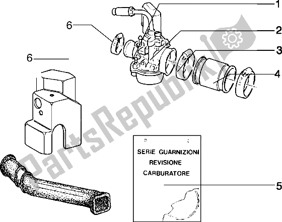 Tutte le parti per il Carburatore del Piaggio Typhoon 125 X 2000