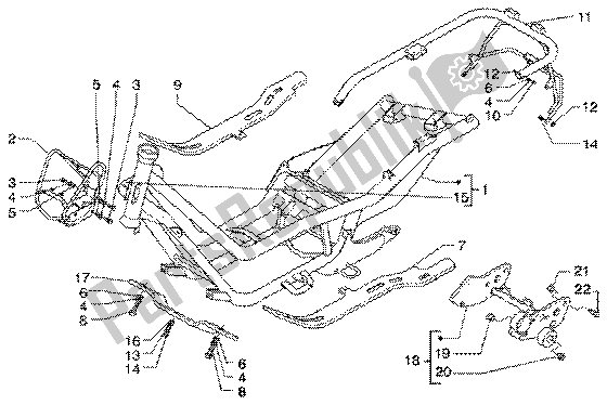 Todas as partes de Chassis do Piaggio X9 180 Amalfi 2002