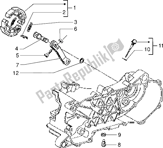 All parts for the Brake Lever of the Piaggio NRG MC3 50 2002