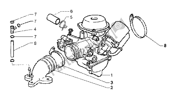 Toutes les pièces pour le Carburateur du Piaggio X9 200 2002