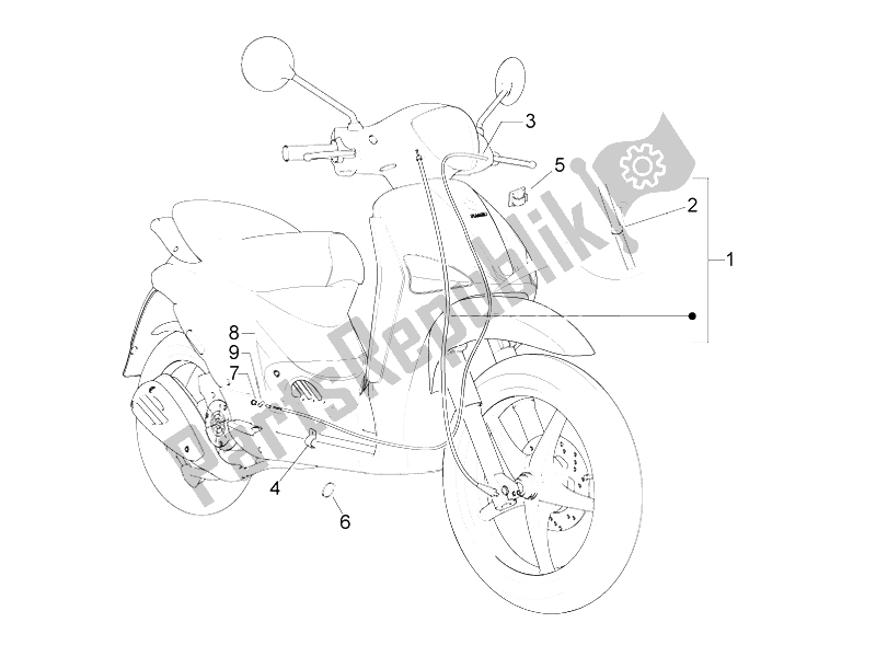 Toutes les pièces pour le Transmissions du Piaggio Liberty 50 4T MOC 2009