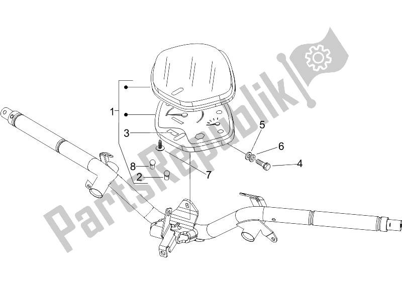 Tutte le parti per il Quadro Strumenti-quadro Comandi del Piaggio Liberty 50 4T Sport 2006