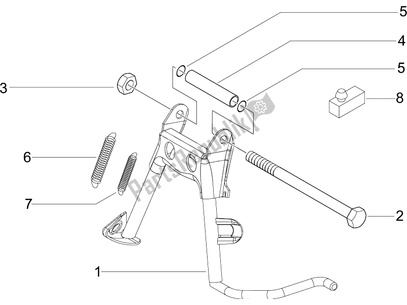 Toutes les pièces pour le Des Stands du Piaggio FLY 50 4T 2006