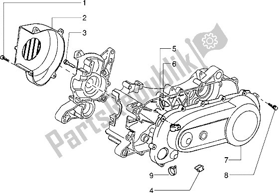 Todas as partes de Capa De Embreagem do Piaggio Sfera RST 50 1995