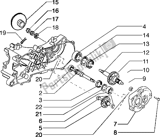 Toutes les pièces pour le Arbre De Roue Arrière du Piaggio Typhoon 125 X 2003