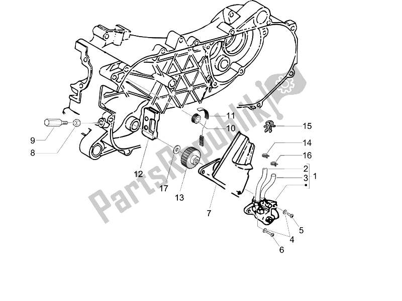 Todas las partes para Bomba De Aceite de Piaggio FLY 50 2T 2010