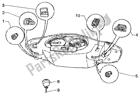 Toutes les pièces pour le Appareil électrique du Piaggio Super Hexagon GTX 125 2003