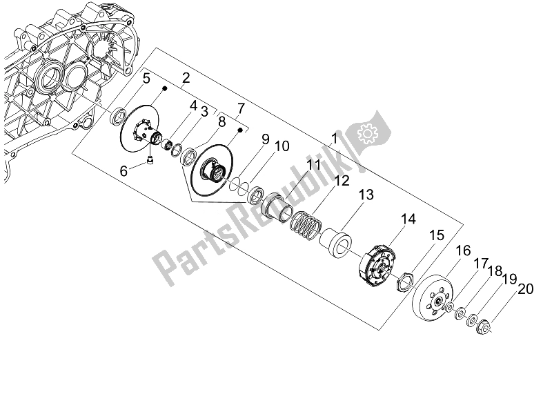 Toutes les pièces pour le Poulie Menée du Piaggio MP3 500 Sport USA 2010