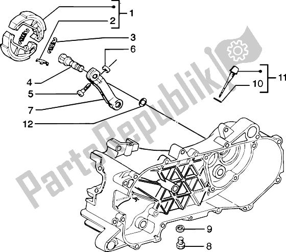 All parts for the Brake Lever of the Piaggio ZIP SP H2O 50 1998