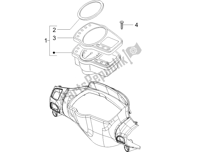 Todas las partes para Tablero Combinado De Medidor de Piaggio NRG Power DT Serie Speciale D 50 2007