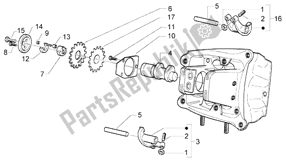 Toutes les pièces pour le Support De Leviers à Bascule du Piaggio X9 500 Evolution ABS 2004