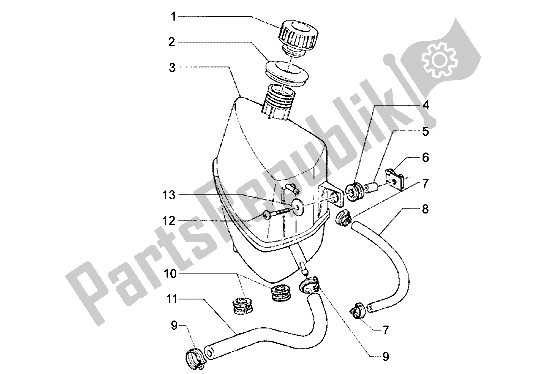 Toutes les pièces pour le Vase D'expansion du Piaggio Hexagon LX 125 1998