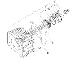 Cylinder-piston-wrist pin unit