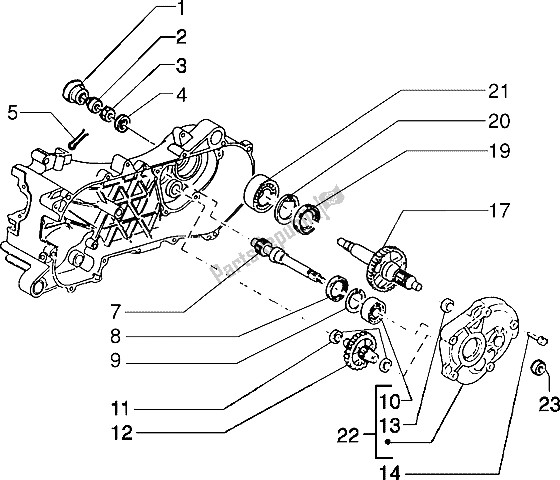 Toutes les pièces pour le Arbre De Roue Arrière du Piaggio Typhoon 50 M Y 2004