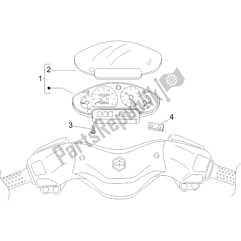 Toutes les pièces pour le Tableau De Bord Combiné du Piaggio X8 250 IE UK 2005