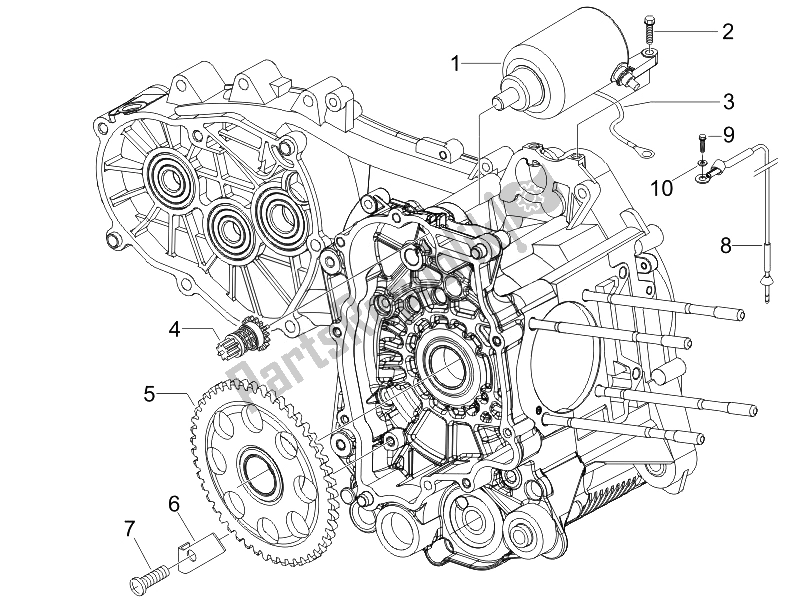 Tutte le parti per il Stater - Avviamento Elettrico del Piaggio MP3 250 USA 2007