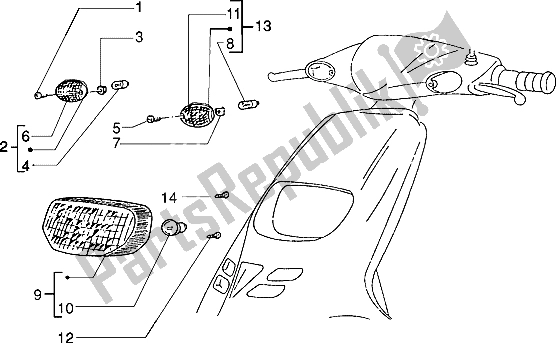 Todas las partes para Lámpara De Cabeza de Piaggio Typhoon 125 1995