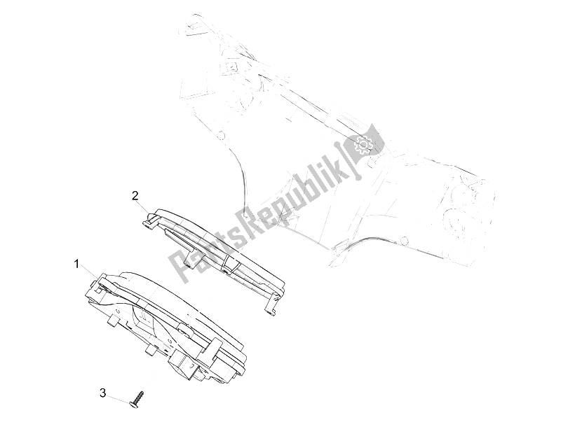 Toutes les pièces pour le Tableau De Bord Combiné du Piaggio Liberty 125 Iget 4T 3V IE ABS Asia 2015