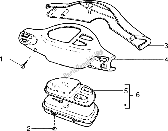 Tutte le parti per il Contachilometri Km. Coprimanubrio del Piaggio Sfera RST 80 1994