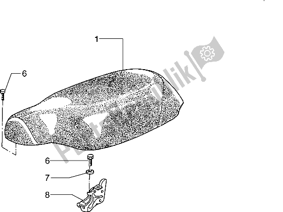 Toutes les pièces pour le Selle du Piaggio Typhoon 125 X 2003