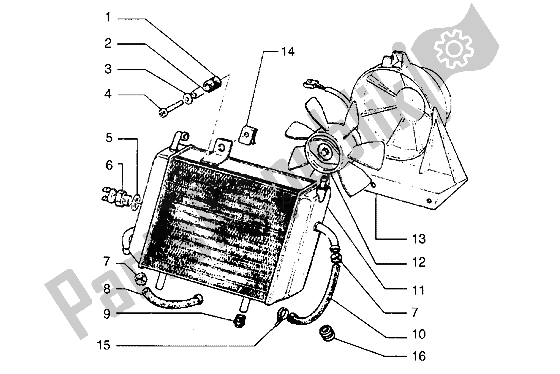 Tutte le parti per il Termosifone del Piaggio Hexagon LXT 180 1998