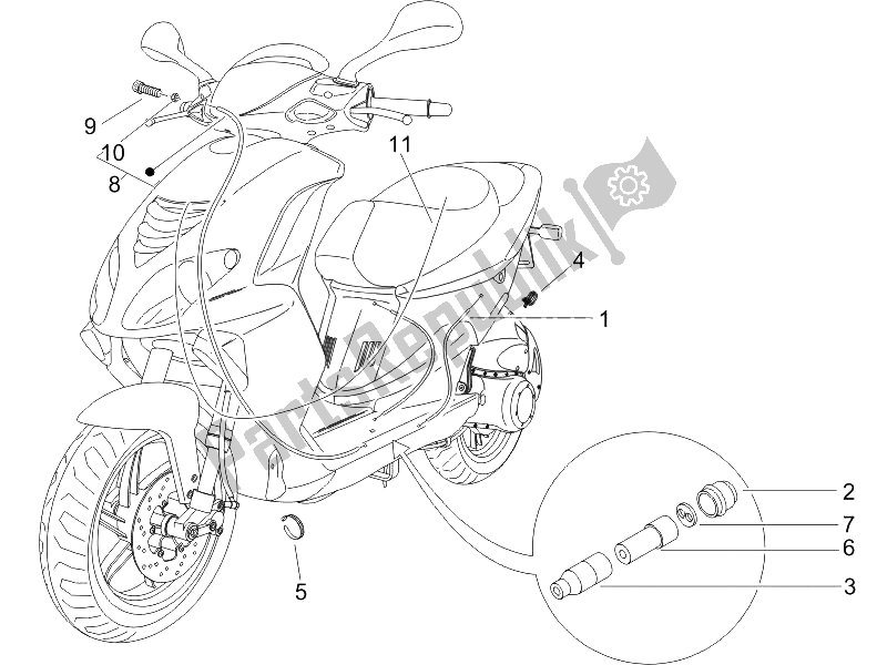 All parts for the Transmissions of the Piaggio NRG Power Pure JET 50 2005