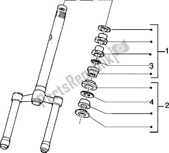 Toutes les pièces pour le Roulements à Billes De Direction du Piaggio Typhoon 125 1995