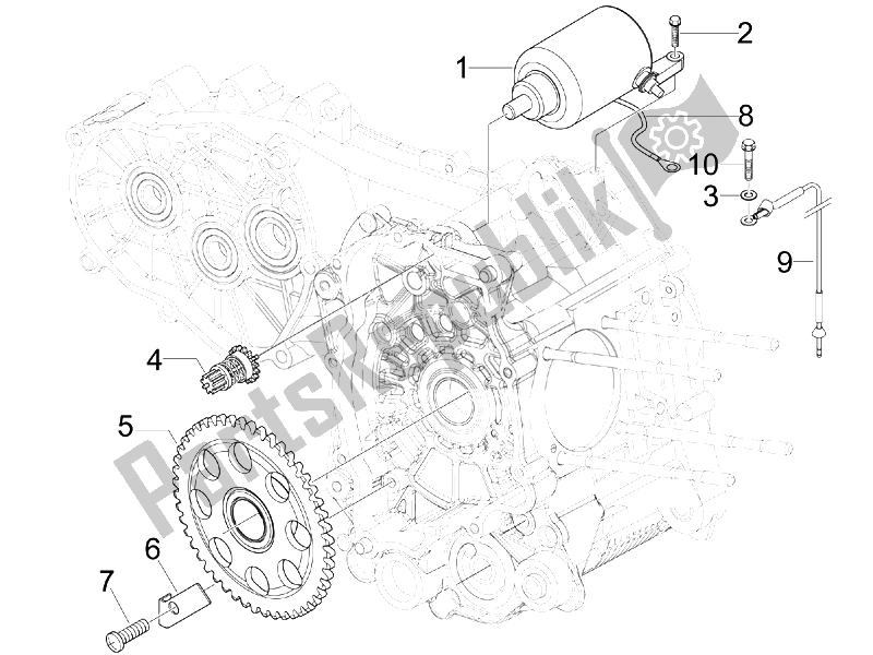 Toutes les pièces pour le Stater - Démarreur électrique du Piaggio Beverly 250 Tourer E3 2007