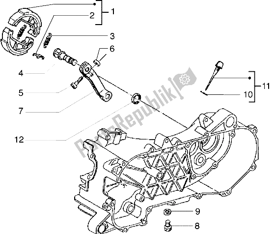 All parts for the Brake Lever of the Piaggio Liberty 50 2T 1997