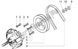 Component parts of rear hub