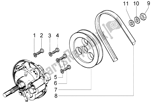 All parts for the Component Parts Of Rear Hub of the Piaggio Ciao 50 2002