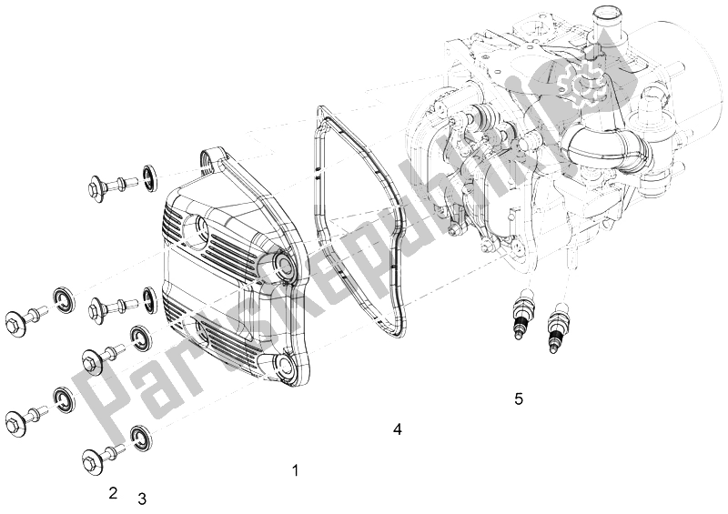 Toutes les pièces pour le Le Couvre-culasse du Piaggio MP3 500 Sport Business ABS USA 2015