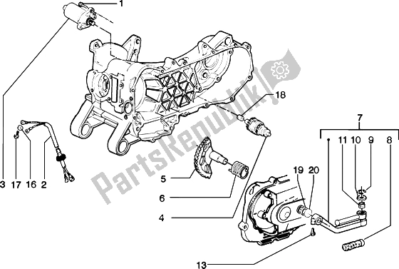 All parts for the Starting Motor-starter Lever of the Piaggio ZIP 50 4T 2002