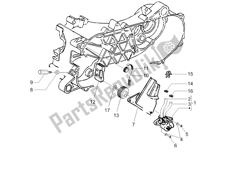 Toutes les pièces pour le La Pompe à Huile du Piaggio Liberty 50 2T Sport 2006