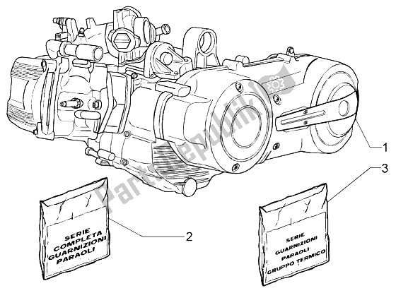 All parts for the Engine of the Piaggio X9 500 Evolution ABS 2004