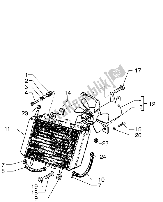 Tutte le parti per il Termosifone del Piaggio X9 500 2004