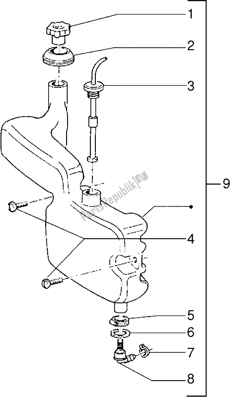 Toutes les pièces pour le Cuve à Mazout du Piaggio NRG 50 1995