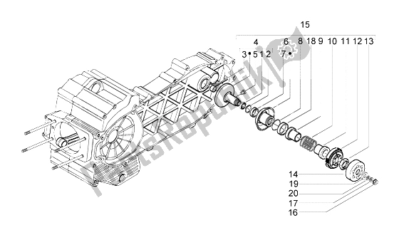 Toutes les pièces pour le Poulie Menée du Piaggio Beverly 500 2003