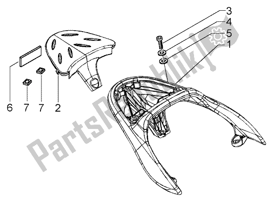 Todas las partes para Portador de Piaggio BV 200 U S A 2005