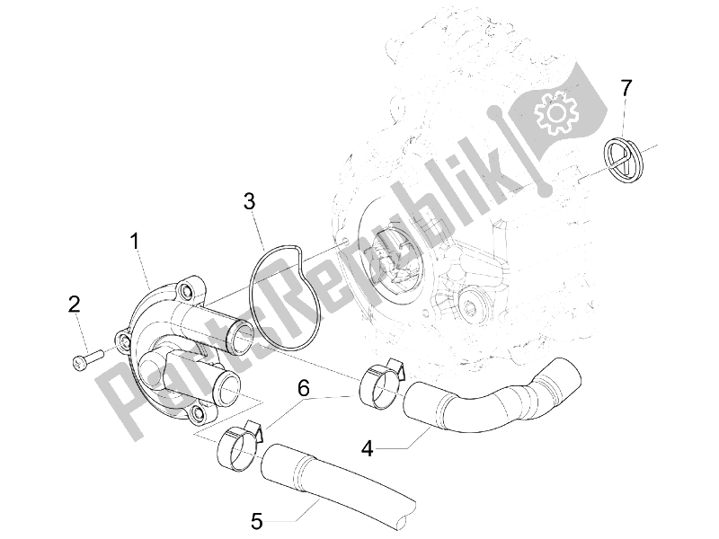 Toutes les pièces pour le Pompe De Refroidissement du Piaggio X9 250 Evolution 2006