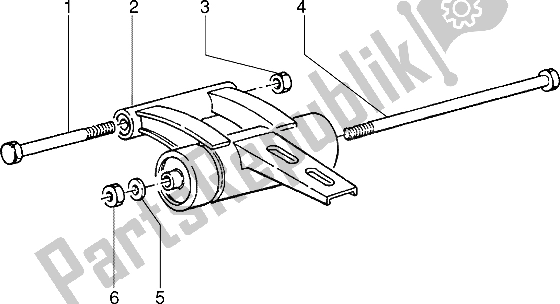 Alle onderdelen voor de Zwaaiende Arm van de Piaggio Free FL 50 1995