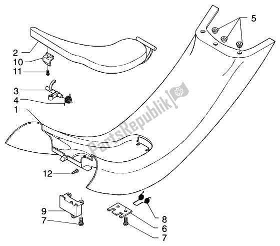 Toutes les pièces pour le Partie Centrale du Piaggio X9 200 Evolution 2004