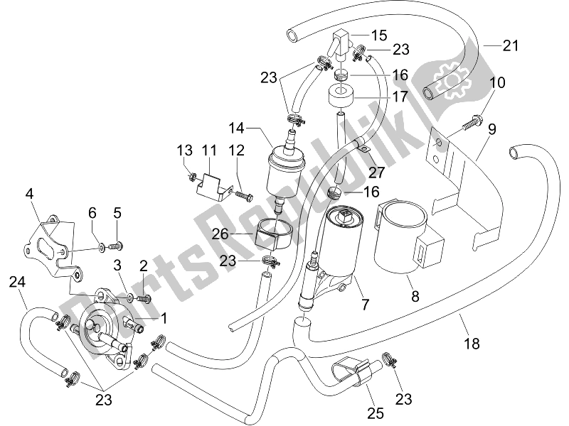 Toutes les pièces pour le Système D'alimentation du Piaggio NRG Power Pure JET 50 2007