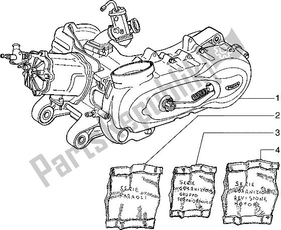 Todas las partes para Motor de Piaggio Hexagon 150 1994