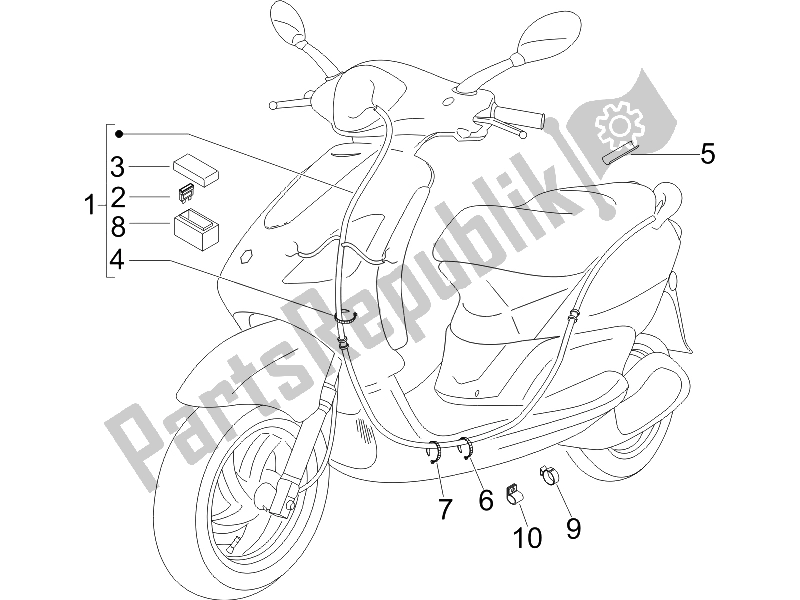 Toutes les pièces pour le Faisceau De Câbles Principal du Piaggio FLY 125 4T 2006